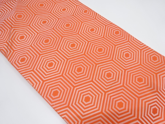 重ね亀甲模様織出し名古屋帯